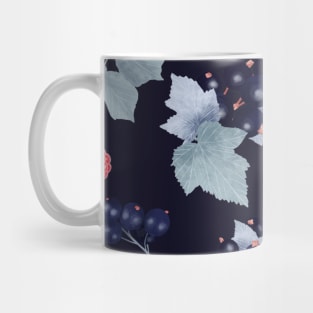 Strawberry Pattern with raspberries, blackberries and teapot Mug